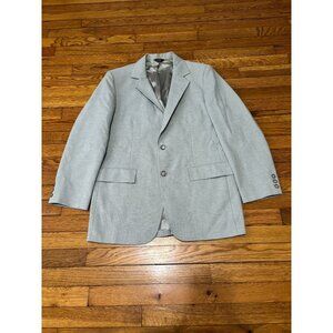 VTG Anderson Little Mens Blazer Jacket Sz 40R Gray Polyester 2 Button Sport Coat